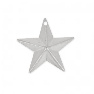 Embossed medal military star  16 mm rhodium tonex1