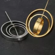 Pierced brass Ring for beadweaving 26 mm rhodium tonex1