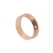 Pierced brass Ring for beadweaving 16 mm rosegold HQ  x1