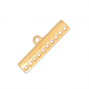 Wide spacer for bracelet 10 rows 28 mm fine gold plated x1