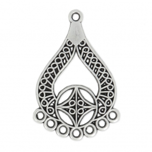 Spacer Drop ethnic design 8 loops 42 mm old silver tonex1