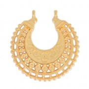 Pendant spacer 2 loops round ethnic 39 mm fine Gold plated