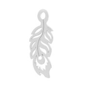 925 Sterling Silver peacock feather 20 mm x1|raw }}