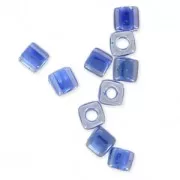 Miyuki cubes 1.8mm SB18-0239 - Crystal Lined Royal Blue x10g