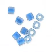 Miyuki cubes 1.8mm SB18-0238 - Crystal Lined Blue x10g