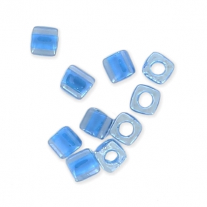 Miyuki cubes 1.8mm SB18-0238 - Crystal Lined Blue x10g