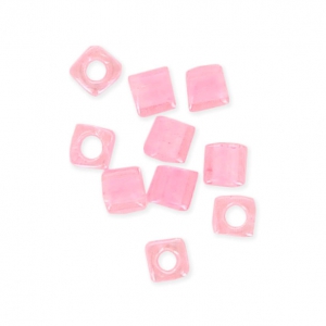 Miyuki cubes 1.8mm SB18-0207 - Crystal Lined Pink x10g