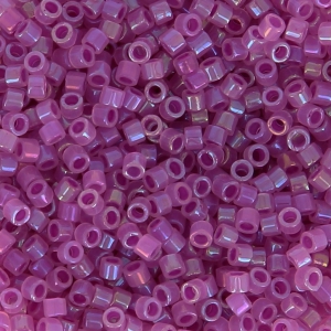 Miyuki Delica 11/0 DB1744 - Opal AB Lined Fuchsia x8g