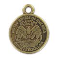 quarter dollar coins charms 15mm Bronze tone x5