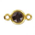 Spacer for 8mm PureCrystal 1028 1088 Cabochon fine Gold plated x1