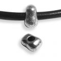 Matriochka Slider for 5mm cords Antique Silver Plating x1
