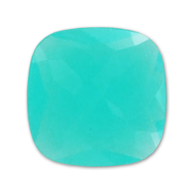 Square cabochon 18mm Green Turquoise Opal x1 - Perles & Co