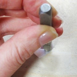 How do you use a stamp to personalize jewelry? : Step 2 How do you use a stamp to personalize jewelry? : Step 2