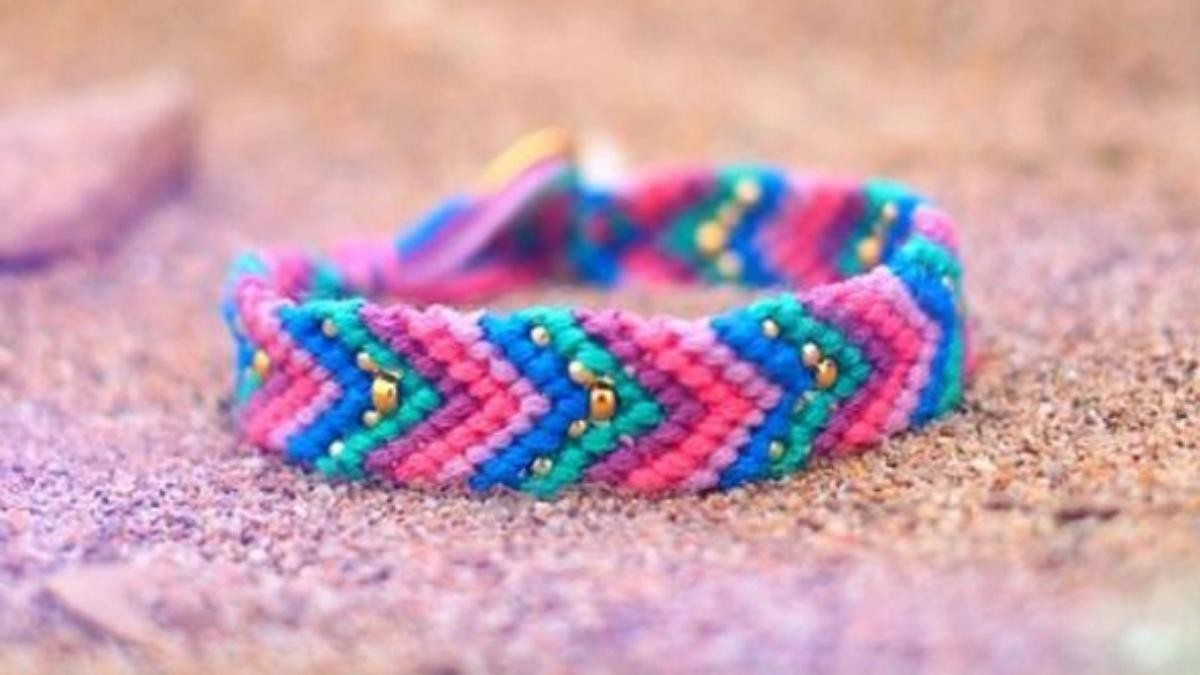 Schema  Brazilian chevron bracelet with beads