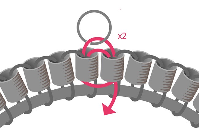 How to weave beads around a ring? : Step 4