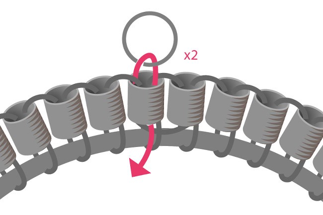 How to weave beads around a ring? : Step 5