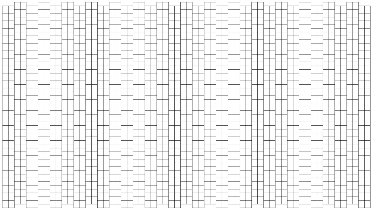 Grille de tissage vierge Double Peyote et Double Brick Stitch à imprimer Grille de tissage vierge Double Peyote et Double Brick Stitch à imprimer