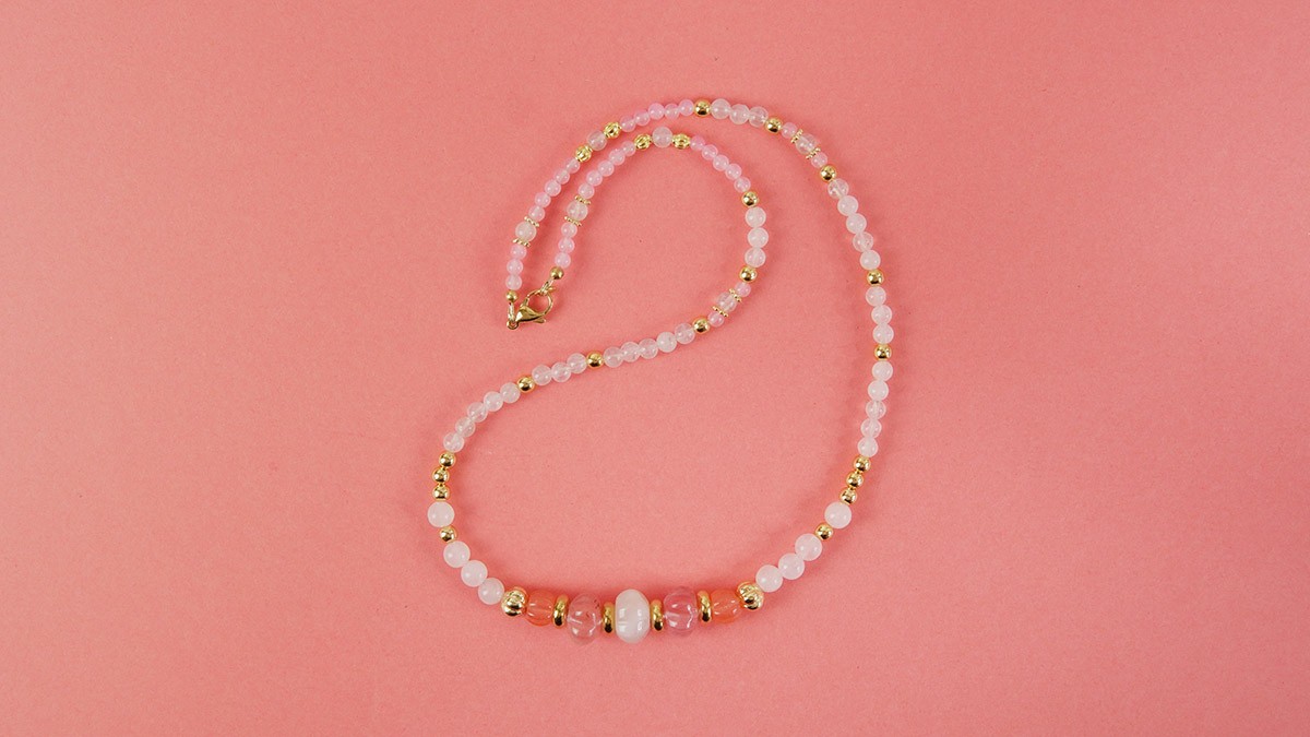 Winter season - Lesson 5: Making a necklace with gemstone beads