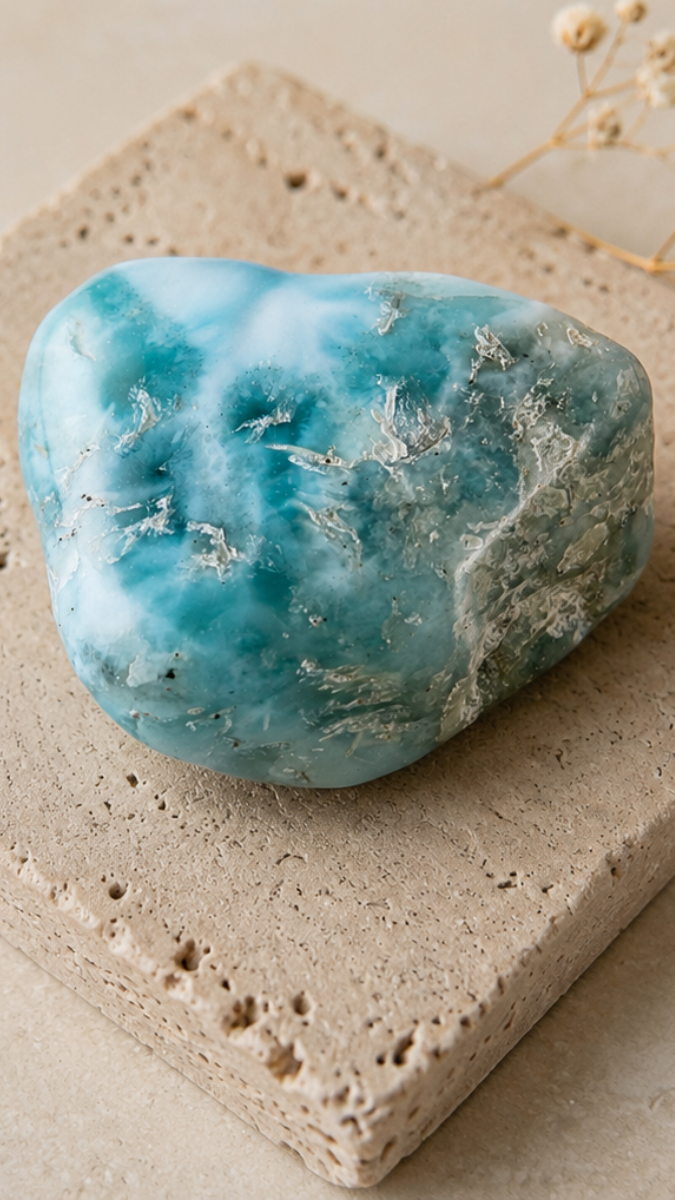 Schema  Larimar: origins, significance and virtues