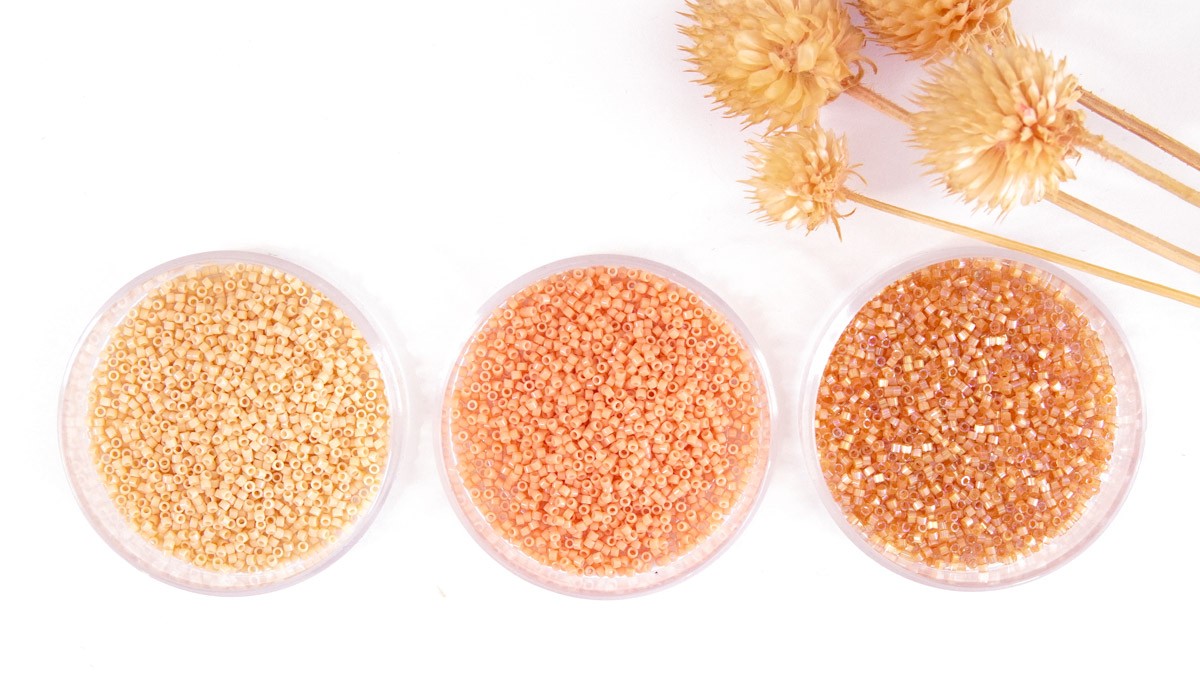 Miyuki Delica peach-colored beads