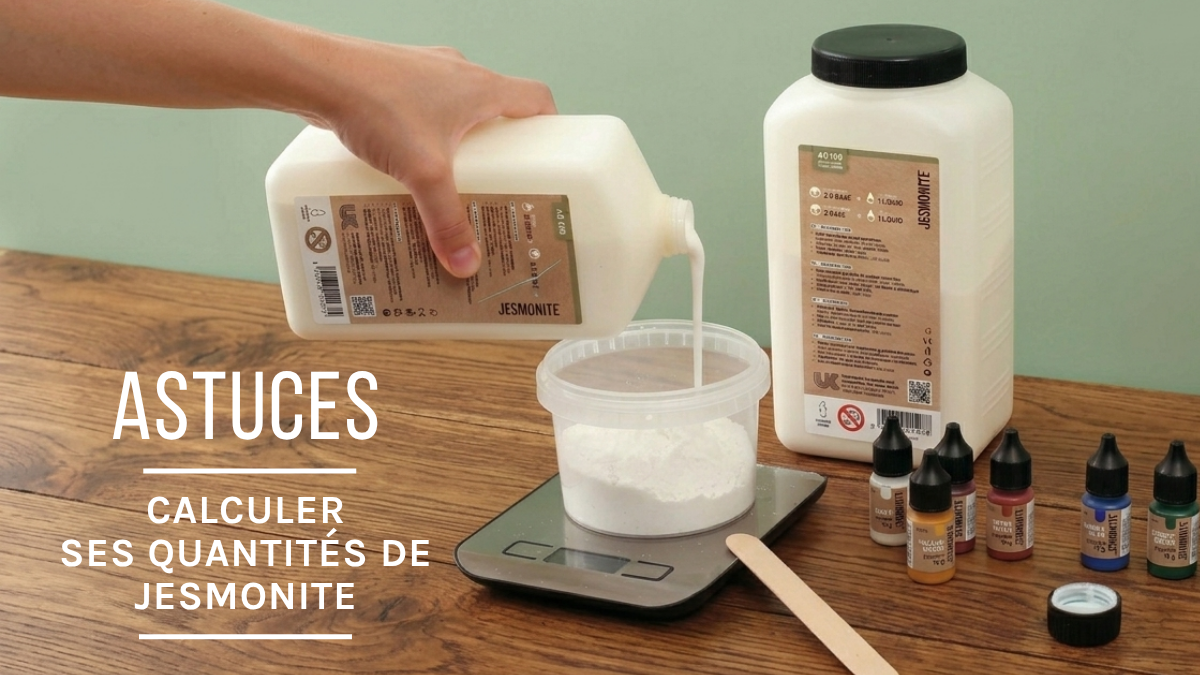 Schema  Jesmonite calculator: how to get the right quantities?