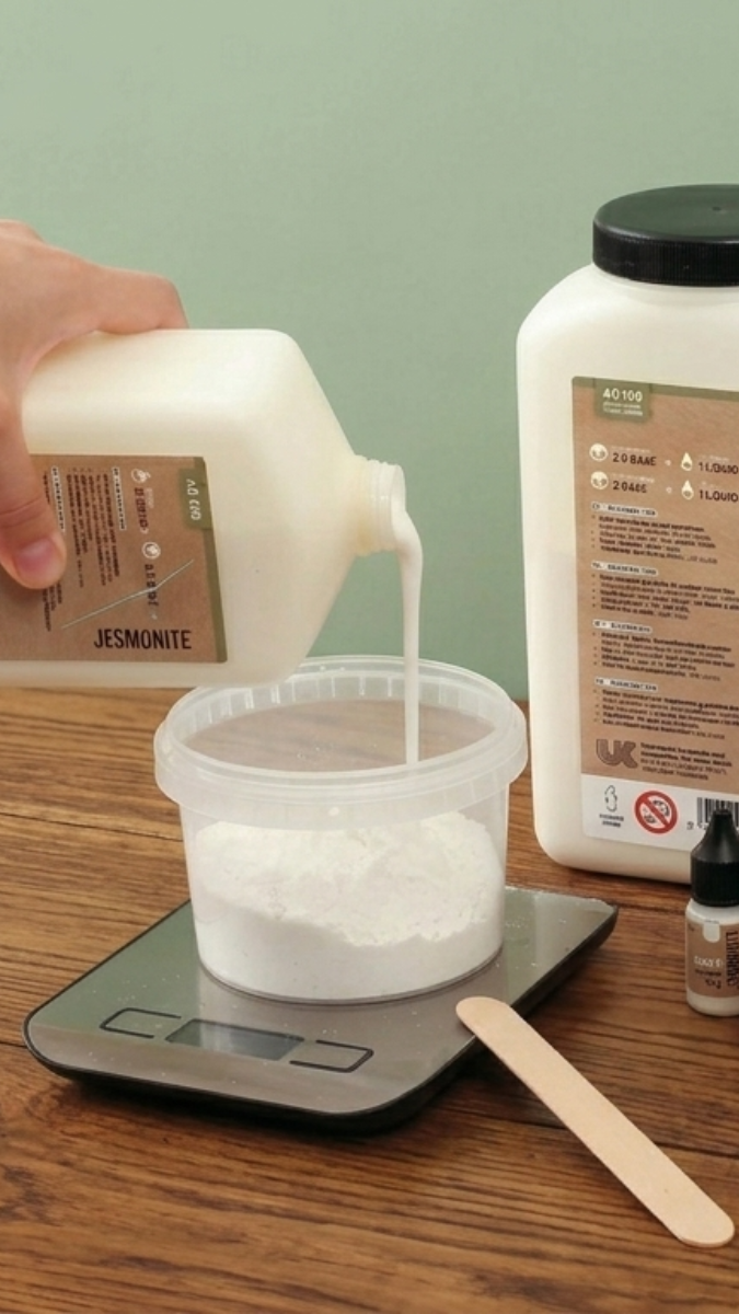 Schema  Jesmonite calculator: how to get the right quantities?