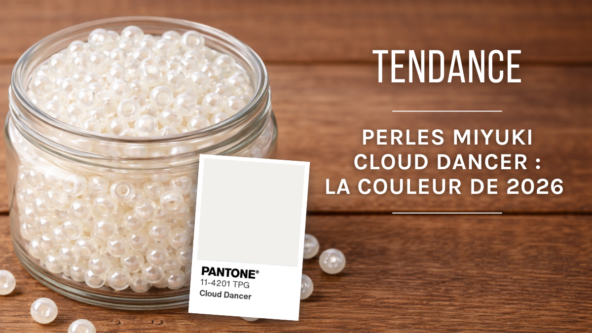 Miyuki Cloud Dancer beads: the Pantone 2026 color