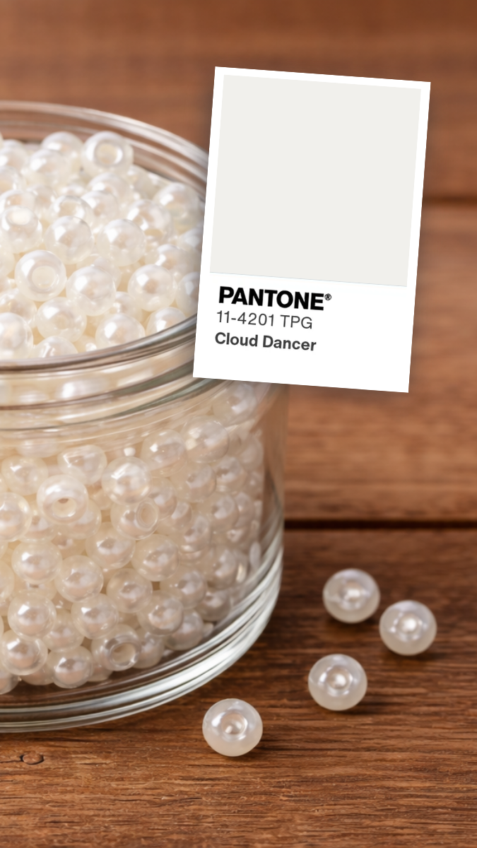 Schema  Miyuki Cloud Dancer beads: the Pantone 2026 color