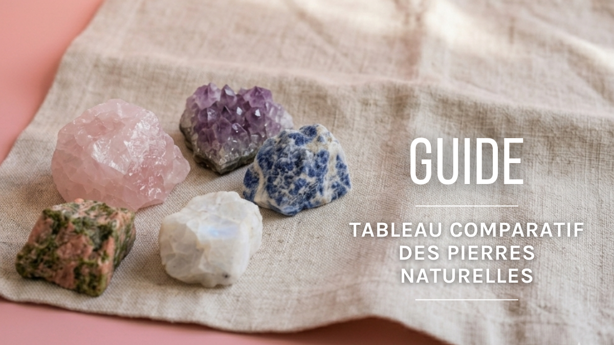 Tableau comparatif des pierres naturelles : répertoire technique