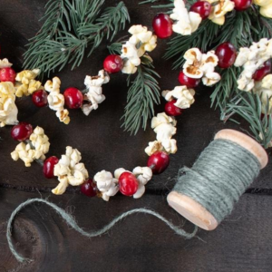 guirlande de noël en pop corn DIY