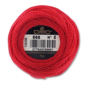 fil coton perl&eacute; rouge