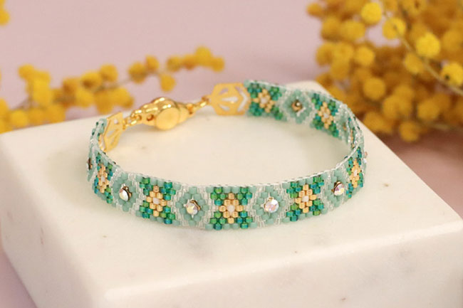 Bracelet Miyuki Peyote Impair 7 rangs
