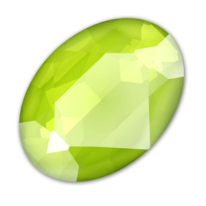 cabochon cristal effet lime
