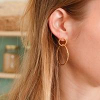 boucles oreilles dor&eacute;