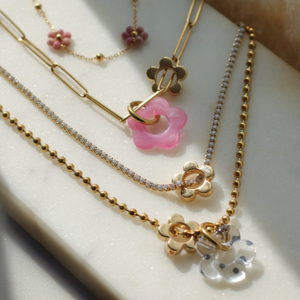 collier multirangs pendentif r&eacute;sine