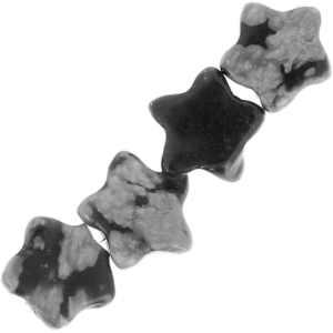 perles obsidienne flocon de neige