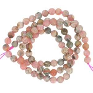 perle ronde rhodochrosite