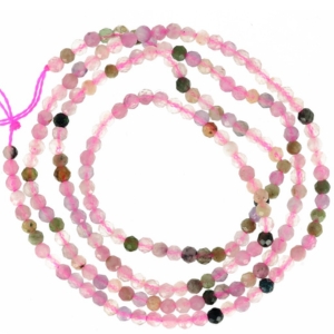 perle ronde tourmaline rose