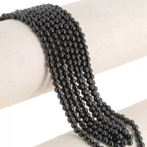 petites perles en spinelle noire - Perles&Co