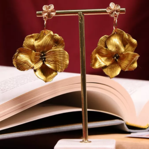 boucles d'oreilles fleurs en p&acirc;te polym&egrave;re