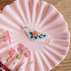 Broche oiseau perles Miyuki d&eacute;butant