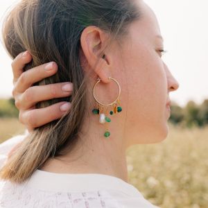 créoles avec pince looper