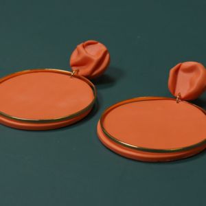 DIY Boucles d'oreilles XL en pâte polymère FIMO effet plissé