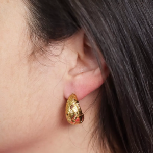 boucles d'oreilles tressées