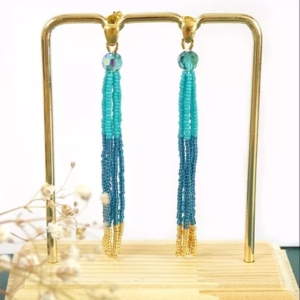 boucles d'oreilles pendante sperles Miyuki