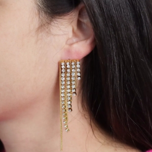 boucles d'oreilles strass