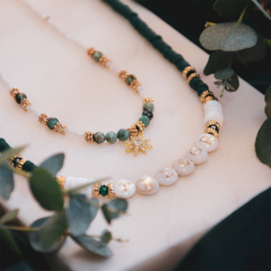 DIY perles nacre et cristaux PureCrystal collier