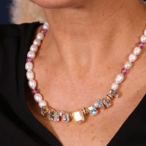 collier en cristal - idée de bijoux à vendre sur un marché de noel