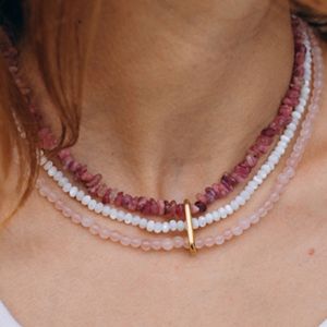 collier en pierres naturelles - idée bijou marché de Noël