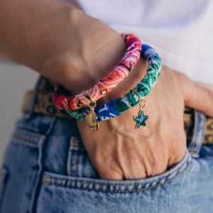bracelet jonc avec bandana